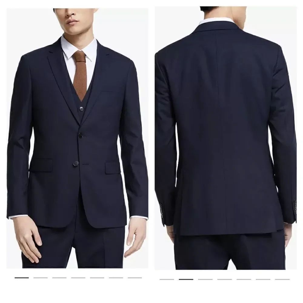 Kin by John Lewis Bengaline Wool Slim Fit Suit Jacket, Navy